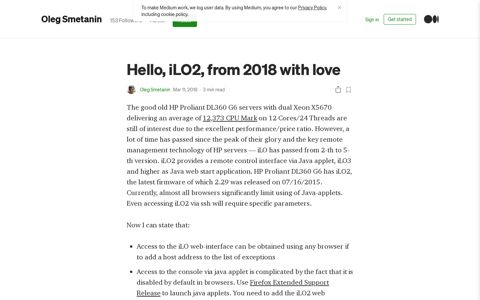 Hello, iLO2, from 2018 with love. The good old HP Proliant ...