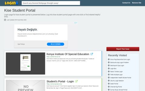 Kise Student Portal - Loginii.com