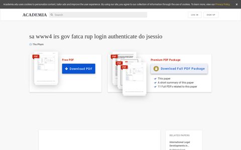 (PDF) sa www4 irs gov fatca rup login authenticate do jsessio ...
