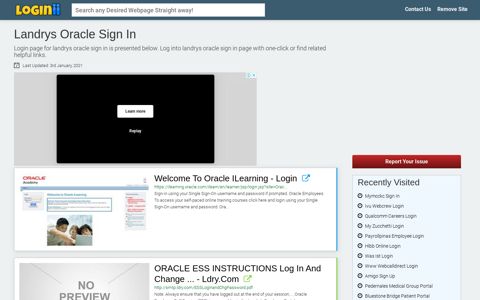 Landrys Oracle Sign In - Loginii.com