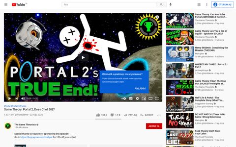 Game Theory: Portal 2, Does Chell DIE? - YouTube