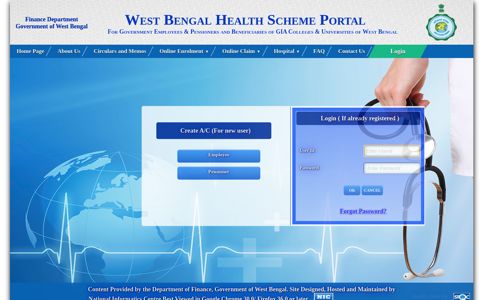 Login ( If already registered ) - West Bengal Health Scheme