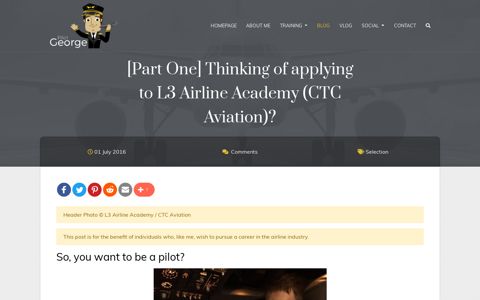 [Part One] Thinking of applying to L3 Airline Academy (CTC ...