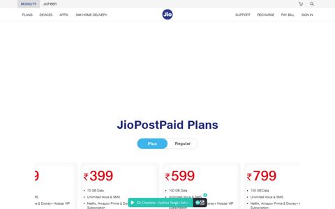 Postpaid Plan - Best Postpaid Plans with JioPostPaid Plus