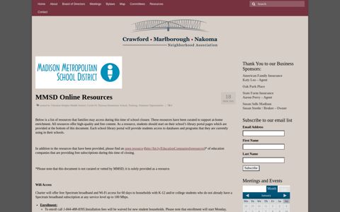 MMSD Online Resources – Crawford – Marlborough ...
