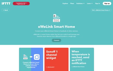 eWeLink Smart Home works better with IFTTT - IFTTT.com
