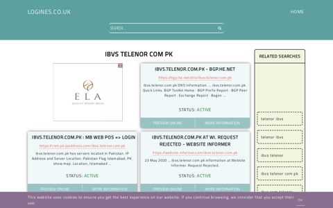 ibvs telenor com pk - General Information about Login