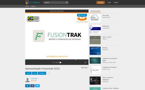 Apresentação Fusiontrak 2015 - SlideShare