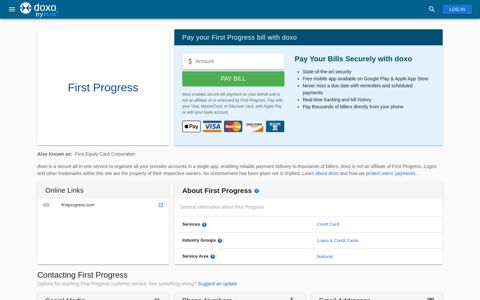 First Progress | Pay Your Bill Online | doxo.com