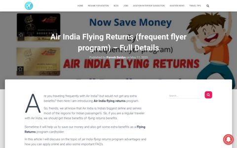 Air India Flying Returns (frequent flyer program) – Full Details
