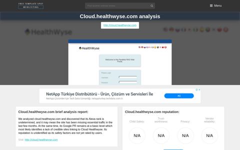 Cloud Healthwyse. RAS Web Portal - FreeTemplateSpot