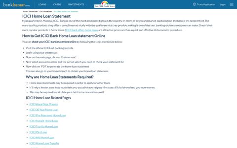 ICICI Bank Home Loan statement Online [Step By Step]