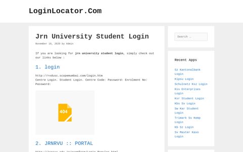 Jrn University Student Login - LoginLocator.Com