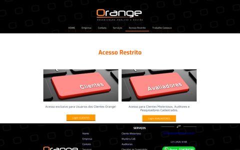 Acesso Restrito - Orange | Cliente Oculto