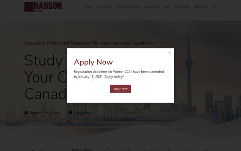 Hanson College ON - Canada's Preferred Educator