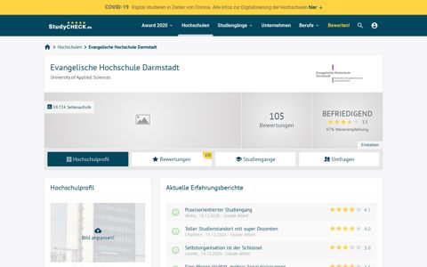 Evangelische Hochschule Darmstadt - 103 Bewertungen zum ...