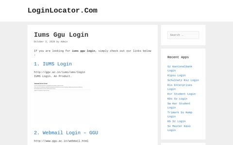 Iums Ggu Login - LoginLocator.Com