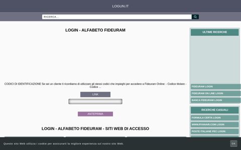 login - Alfabeto Fideuram - Panoramica generale di accesso ...