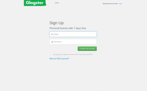 Sign up - Glogster