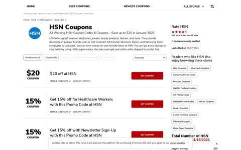 $20 Off HSN Coupon – December 2020 - CNET Coupons