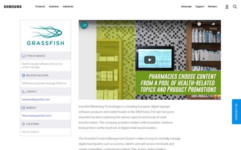 Grassfish | Software Partner | Samsung Display Solutions