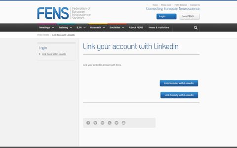 Link your account with LinkedIn - Fens