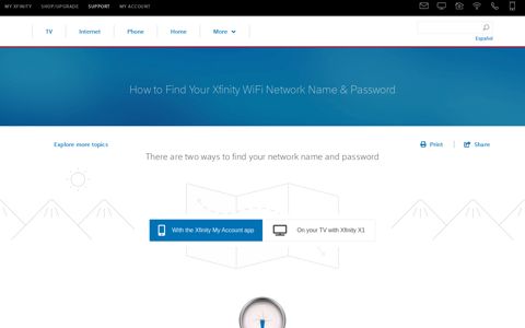 Find your WiFi network Name and Password | Xfinity