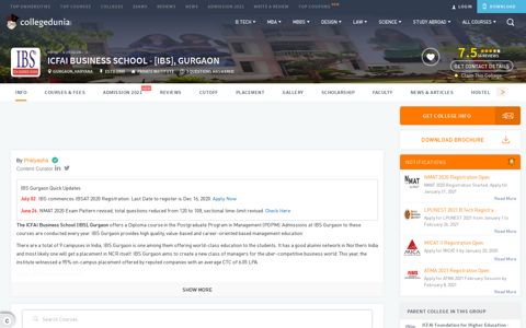 IBS Gurgaon- Admissions 2020, Courses, Fee Structure ...