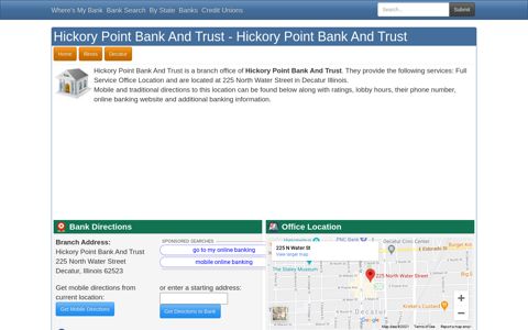 Hickory Point Bank And Trust in Decatur Illinois - 225 North ...