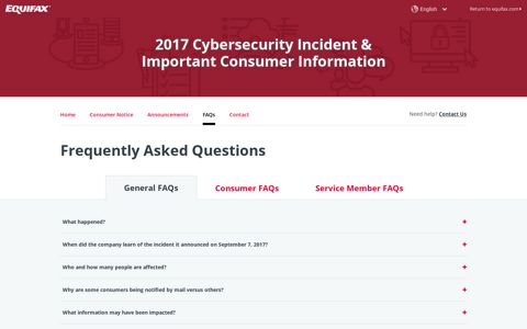 Frequently Asked Questions - Cybersecurity Incident ... - Equifax