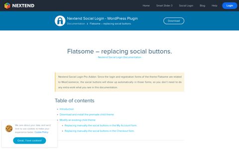 Flatsome - replacing social buttons. – Nextend Social Login ...
