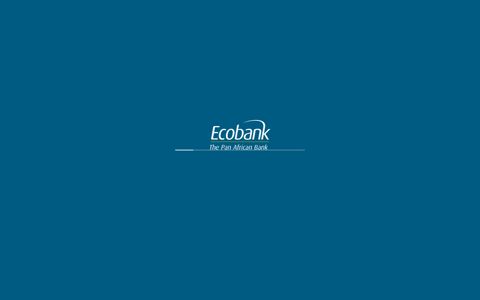 Log in to Online banking - Ecobank - Ecobank