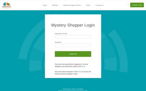 Mystery Shopper Login - Market Force Information