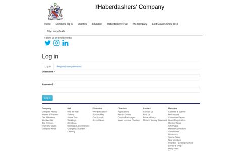 Log in | The Haberdashers' Company