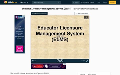 PPT - Educator Licensure Management System (ELMS ...