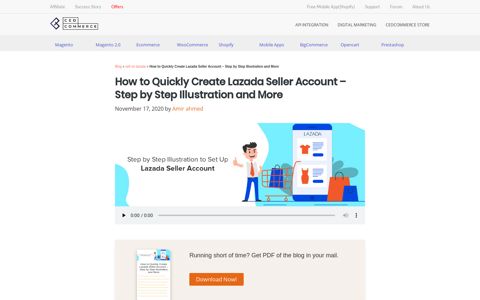 Lazada Seller Account Sign Up - SET UP your SHOP in Minutes