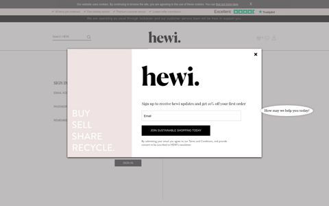 Sign Into Your Account | HEWI - Hardly Ever Worn It