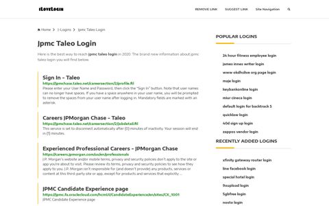 Jpmc Taleo Login ❤️ One Click Access - iLoveLogin