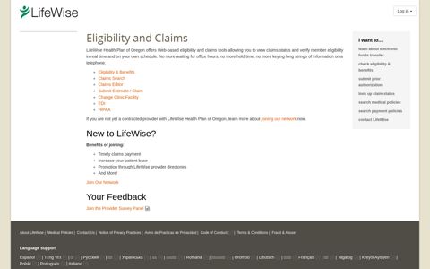 Eligibility and Claims | Provider | LifeWise Health Plan of Oregon