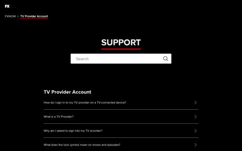 TV Provider Account - fxnow - FX Networks