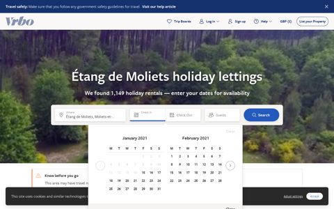 Étang de Moliets, FR holiday rentals: villas & more | Vrbo