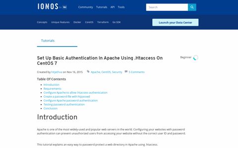 Set up Basic Authentication in Apache Using .htaccess On ...