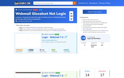 Webmail Glocalnet Net Login - Logins-DB