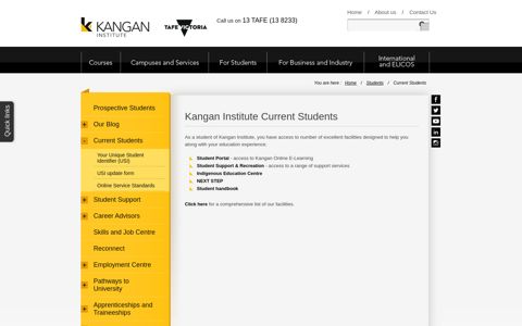 Kangan Institute Current Students
