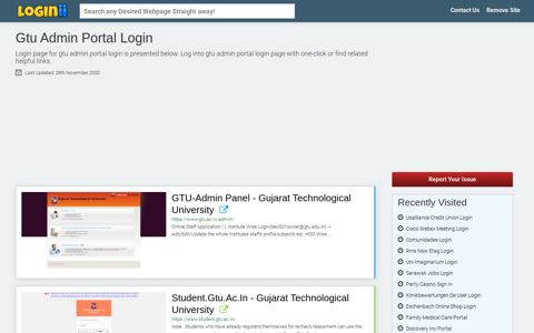 Gtu Admin Portal Login - Loginii.com