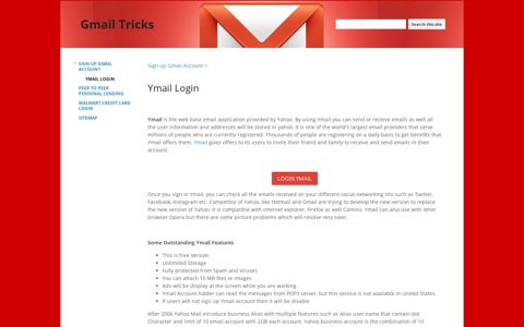 Ymail Login - Gmail Tricks - Google Sites