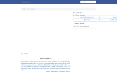 Hnee Webmail - Portal login link