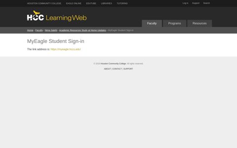 MyEagle Student Sign-in — HCC Learning Web