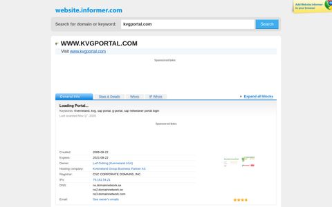 kvgportal.com at WI. Loading Portal... - Website Informer