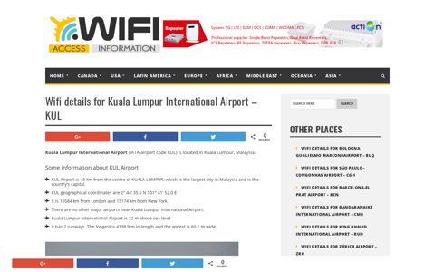 Wifi details for Kuala Lumpur International Airport - KUL - Your ...